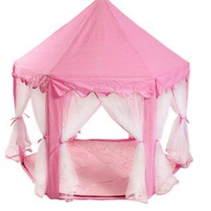 LALAHO 210T Pongee Pink Hexagon Princess Tent